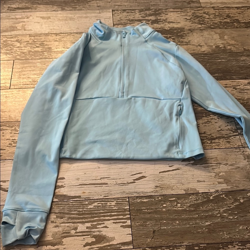 All in Motion Sky Blue Quarter-Zip Top